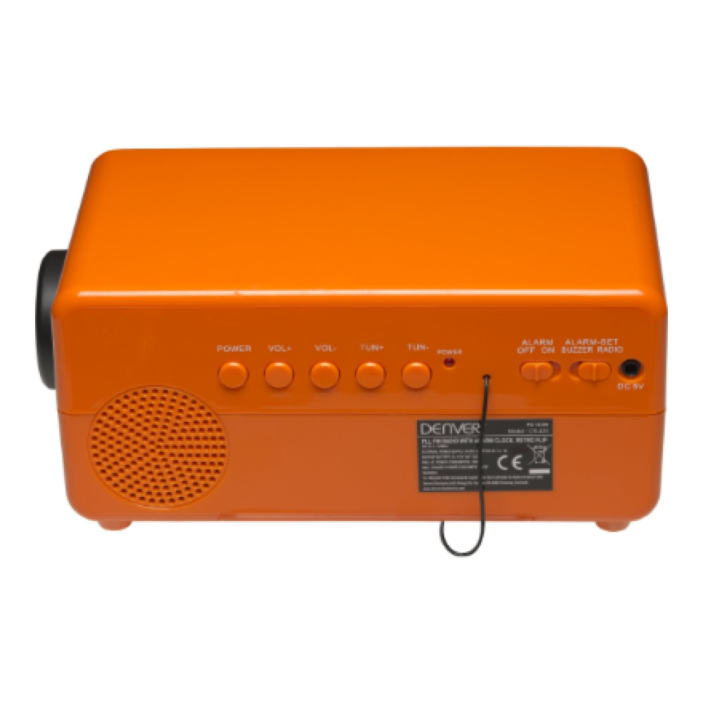 Denver CR-425 retro clock radio orange , Denver