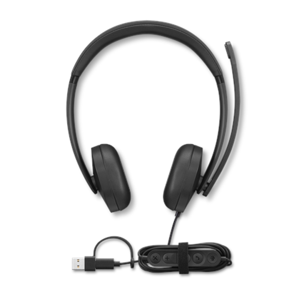 Lenovo Wired VoIP Headset 5000 (Teams) , Built-in microphone , USB Type-A, USB Type-C , Black