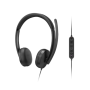 Lenovo Wired VoIP Headset 5000 (Teams) , Built-in microphone , USB Type-A, USB Type-C , Black