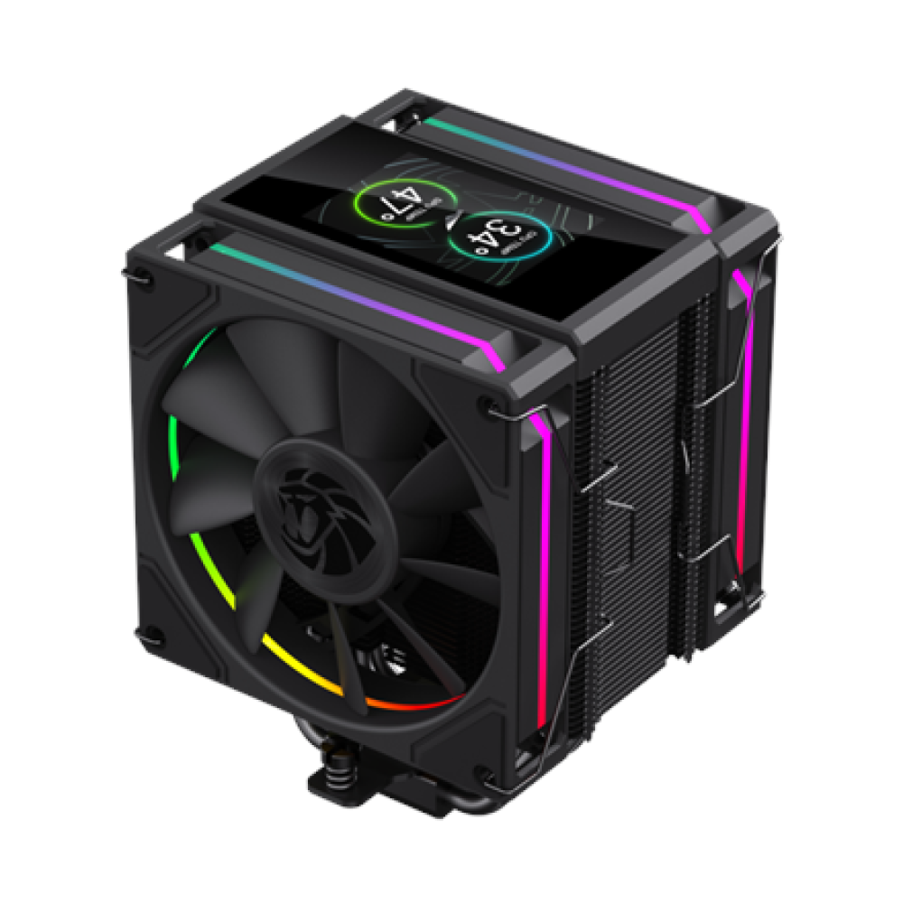 Gamemax CPU Air Cooler , SIGMA 620 LCD BK , Black