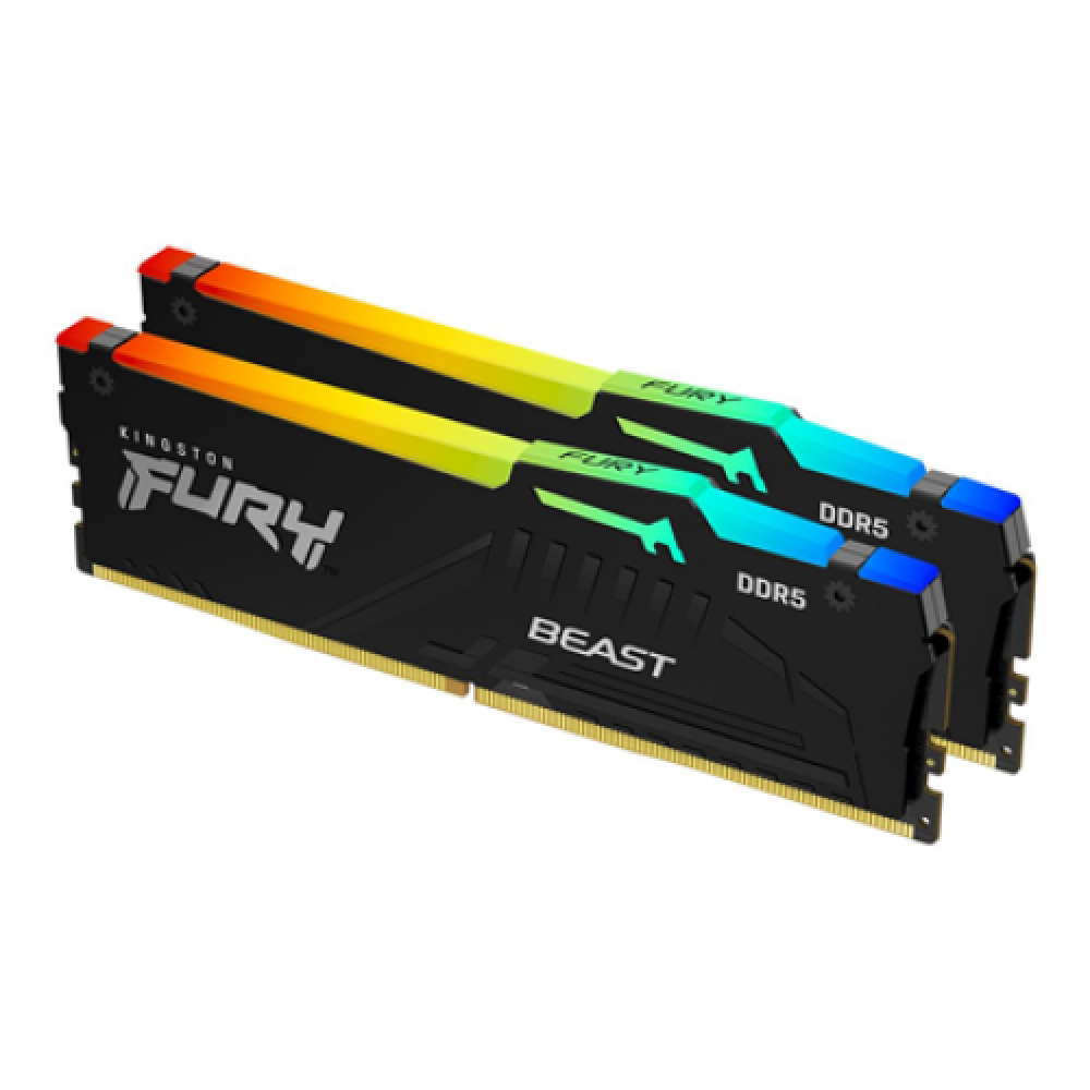 Kingston Fury Beast 16GB DDR5, 6000 MHz, CL36, 288-Pin, DIMM Kit (8GB x 2) , Kingston , Fury Beast , 16 GB , DDR5 , 6000 MHz