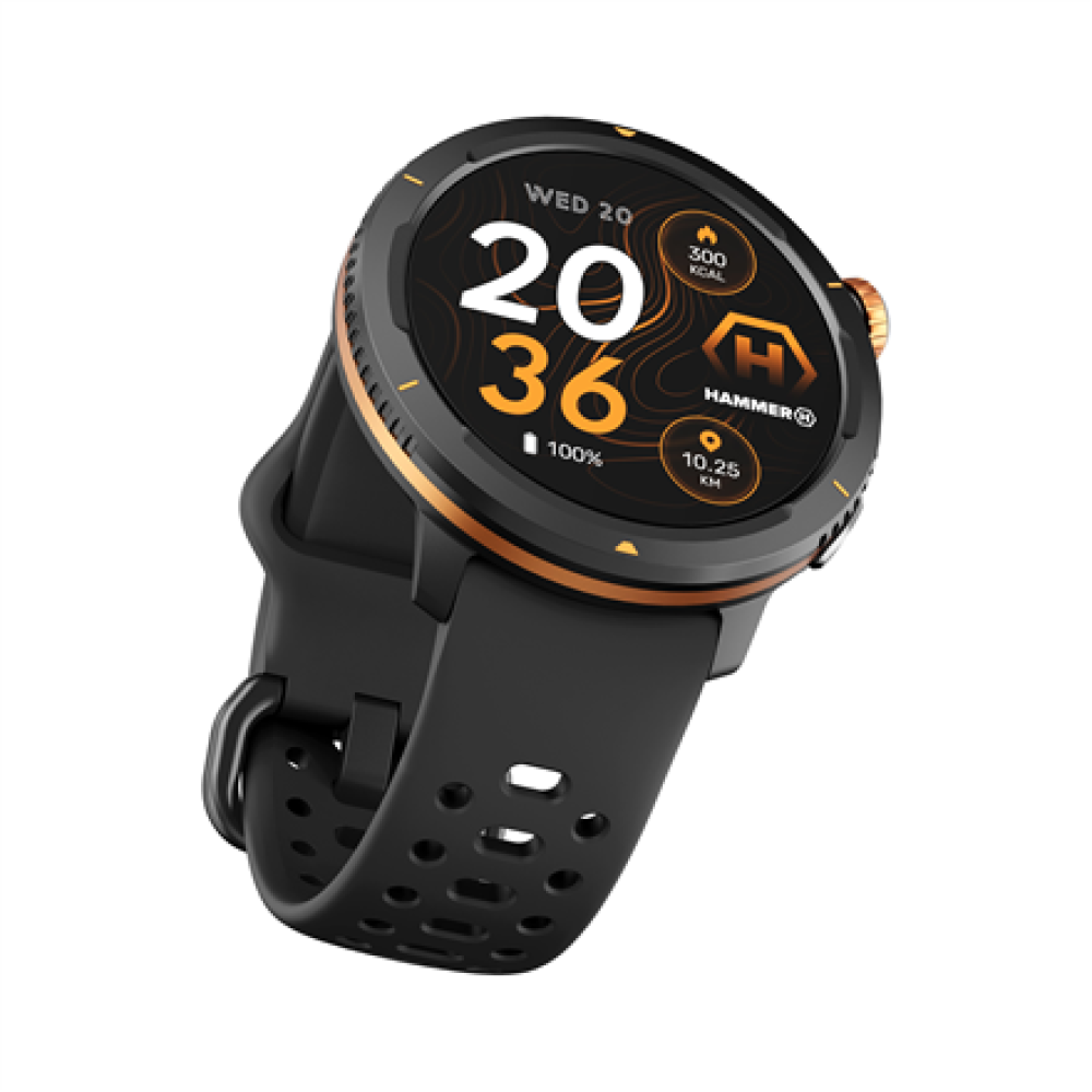 Hammer Watch 2 Lite , Smart watch , AMOLED , 1.43 , Waterproof , Black
