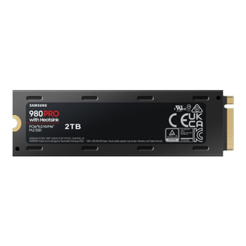 Samsung , 980 PRO Heatsink , 2000 GB , SSD form factor M.2 2280 , SSD interface M.2 NVMe 1.3c , Read speed 7000 MB/s , Write speed 5100 MB/s