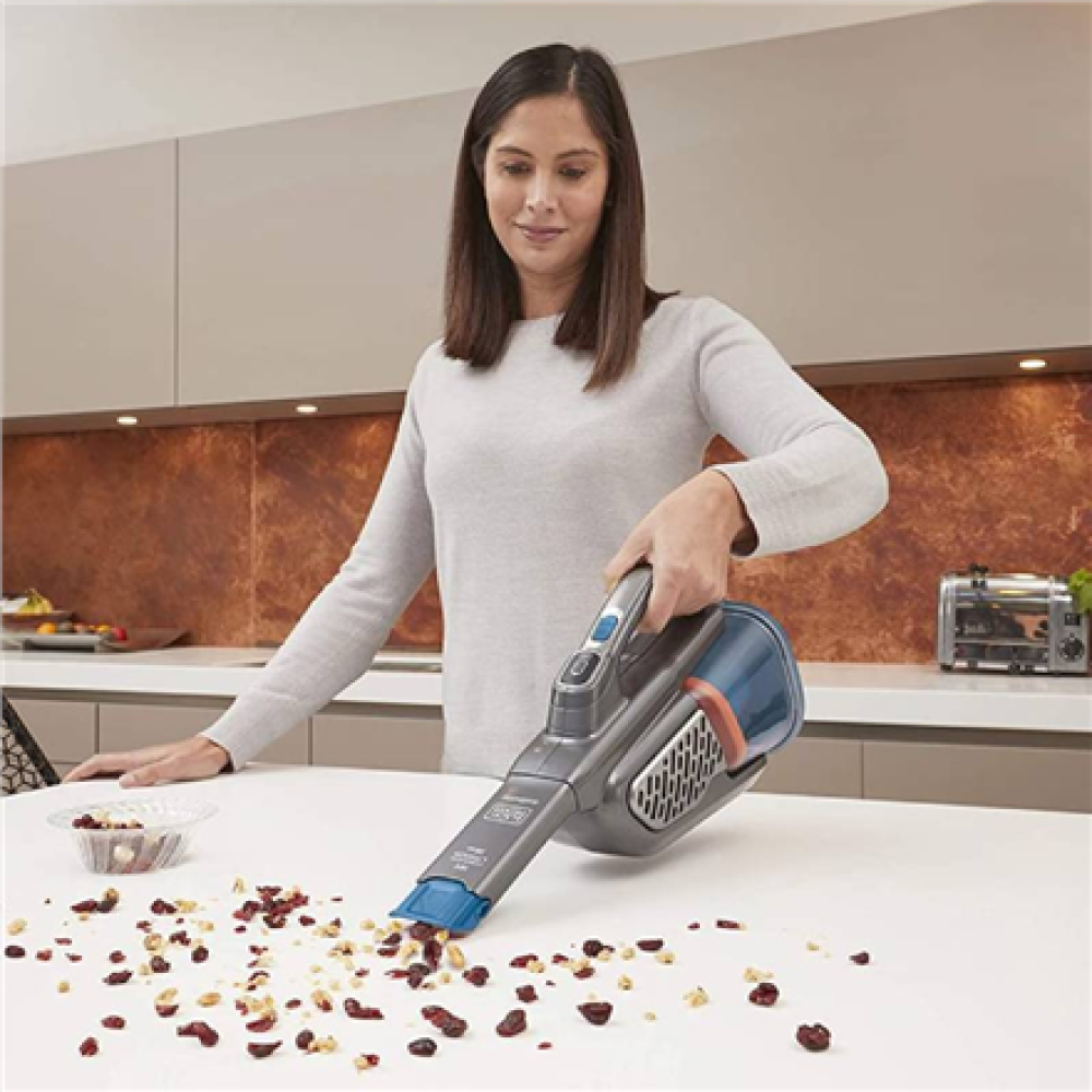 BLACK & DECKER Vacuum Cleaner , BHHV520BF-QW , Cordless operating , Handstick , 18 V , Blue/Gray