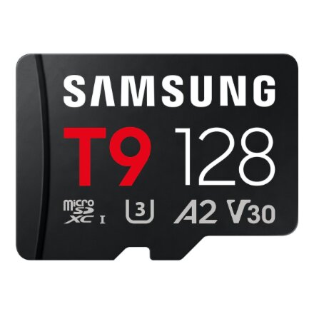 Samsung T9 , MicroSD Card , 128 GB , microSDXC , Flash memory class U3, V30, A2