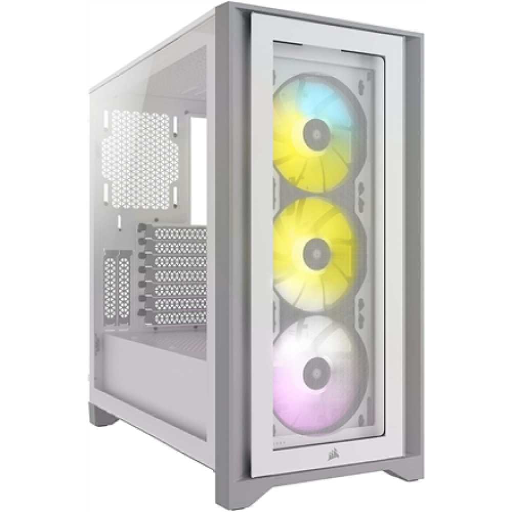 Corsair , Tempered Glass Mid-Tower ATX Case , iCUE 4000X RGB , Side window , White , Mid-Tower , Power supply included No , ATX