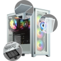 Corsair , Tempered Glass Mid-Tower ATX Case , iCUE 4000X RGB , Side window , White , Mid-Tower , Power supply included No , ATX