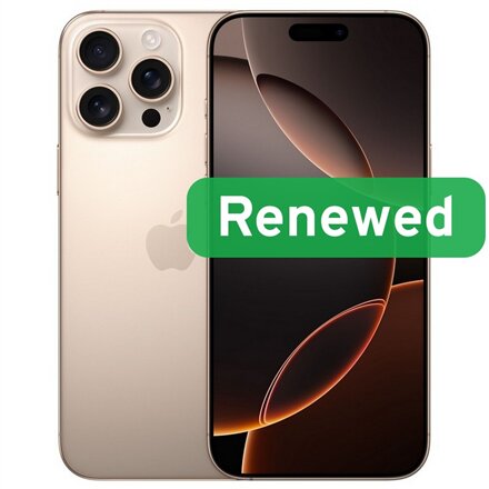 Apple Renewed Grade B , Apple iPhone 16 Pro Max , Desert Titanium , 6.9 , Super Retina XDR , 256 GB , 5G , iOS
