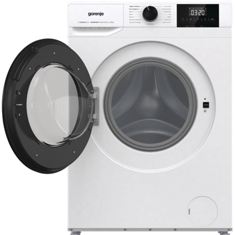 Gorenje Washing machine , W3NGPI72SBS , Energy efficiency class B , Front loading , Washing capacity 7 kg , 1200 RPM , Depth 43.5 cm , Width 59.5 cm , Display , LCD , Steam function