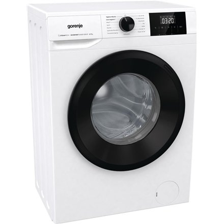 Gorenje , Washing machine , W3NGPI72SBS , Energy efficiency class B , Front loading , Washing capacity 7 kg , 1200 RPM , Depth 43.5 cm , Width 59.5 cm , Display , LCD , Steam function