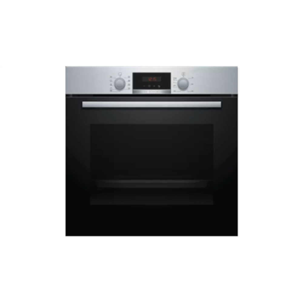 Bosch Oven Serie 2 HBA173BR1S 71 L, Electric, Pyrolysis, Red LED display with knob control, Height 59.4 cm, Width 59.5 cm, Stainless steel