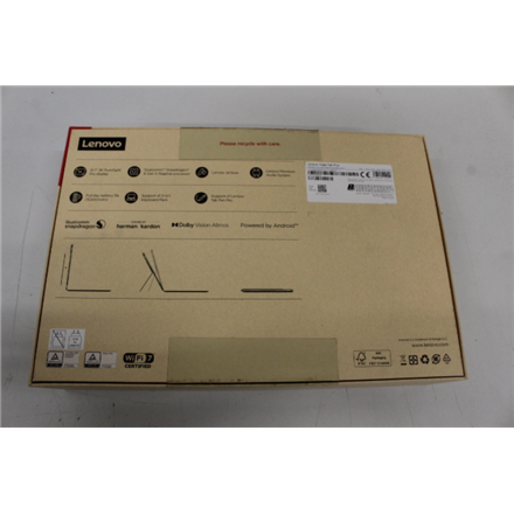 SALE OUT. Lenovo Yoga Tab Plus Gen 3 12.7 2944x1840 LTPS QUALCOMM SNAPDRAGON 8 /16GB/256GB/2Y Warranty , Lenovo , Yoga Tab Plus , TB520FU , 12.7 , LTPS , 2944 x 1840 pixels , Qualcomm , Snapdragon 8 Gen 3 , 16 GB , Soldered LPDDR5x , 256 GB , Wi-Fi , Fron