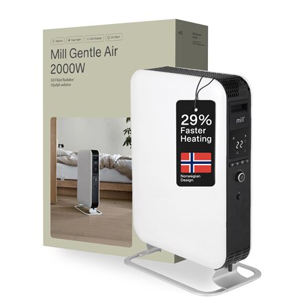 Mill , Heater , AB-H2000DN , Oil Filled Radiator , 2000 W , Number of power levels 3 , Suitable for rooms up to 24-34 m³ , White