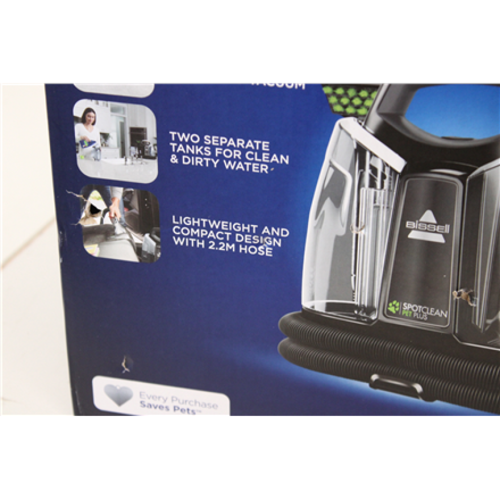 SALE OUT. Bissell SpotClean Pet Plus , Bissell SpotClean Pet Plus Cleaner , 37241 , Corded operating , 330 W , Black/Titanium , 23 month(s) , DAMAGED PACKAGING
