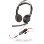 Poly BLACKWIRE 5220,C5220 USB-C,WW Poly USB-C Headset Built-in microphone Black Wired USB Type-C