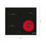 Bosch , Hob , PKE611BA2E Series 4 , Vitroceramic , Number of burners/cooking zones 4 , Touch , Black
