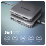 AXAGON USB-C 5Gbps SuperSpeed 5in1 Hub , HMC-5HL