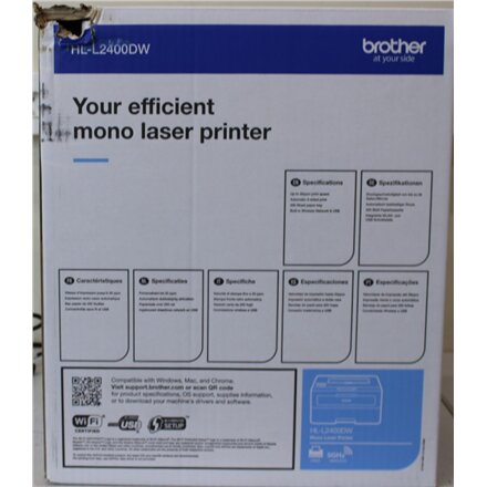 SALE OUT. Brother HL-L2400DW Laser Printer , Brother HL-L2400DW , Mono , Laser , Laser Printer , Wi-Fi , Black , DAMAGED PACKAGING