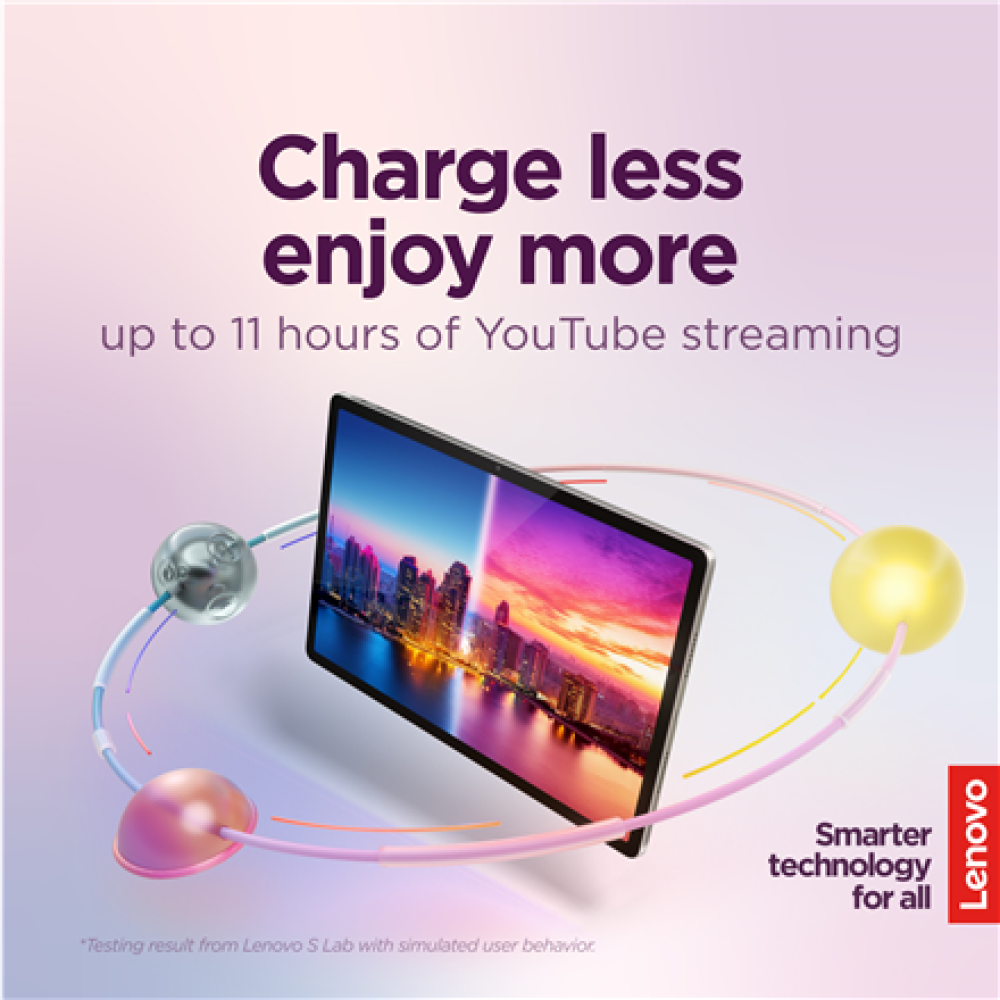 Lenovo Tab (without power adapter) , TB373FU , 12.7 , Luna Grey , LTPS , 2944 x 1840 pixels , MediaTek , Dimensity 8300 , 8 GB , Soldered LPDDR5x , 256 GB , Wi-Fi , Front camera , 8 MP , Rear camera , 13 MP , Bluetooth , 5.3 , Android , 14 , Warranty 24 m