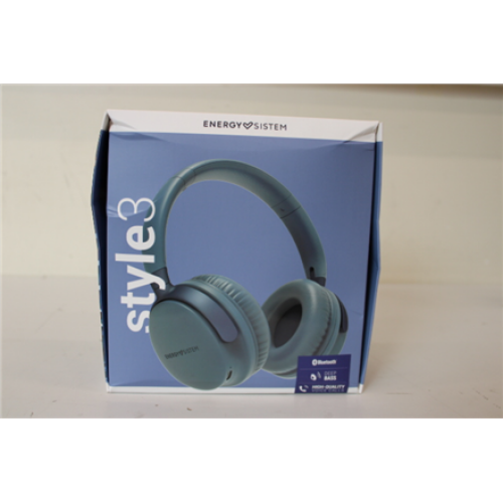 SALE OUT. Energy Sistem Headphones Bluetooth Style 3 Denim (Bluetooth, Deep Bass, High-quality voice calls, Foldable) Energy Sistem DAMAGED PACKAGING