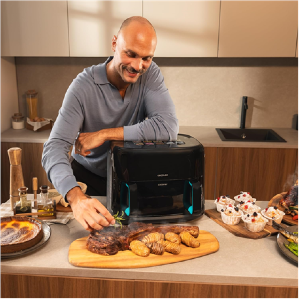 Cecotec Double hot air fryer , Cecofry&Grill SmokinPrime 11000 , Power 2800 W , Capacity 11 L , Black