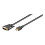 Goobay , DVI-D/HDMI cable, gold-plated , 51580 , DVI-D male Single-Link (18+1 pin) , HDMI male (type A) , HDMI to DVI-D , 2 m