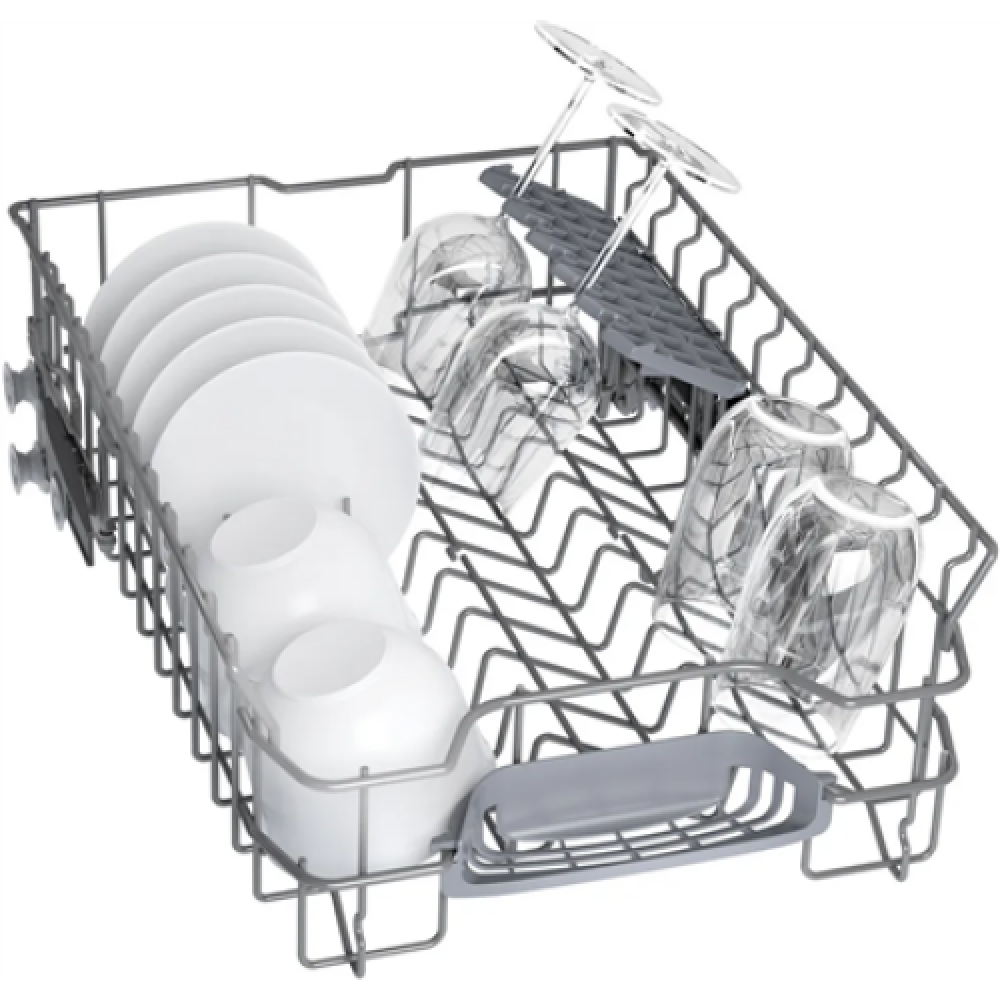 Dishwasher , SPV4HMX10E , Built-in , Width 45 cm , Number of place settings 10 , Number of programs 6 , Energy efficiency class E , Display , AquaStop function , White