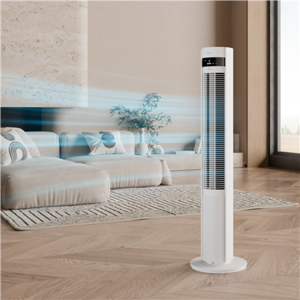Duux Fan , Elevate , Tower Fan , White , Diameter 29 cm , Number of speeds 12 , Oscillation , 4-40 W