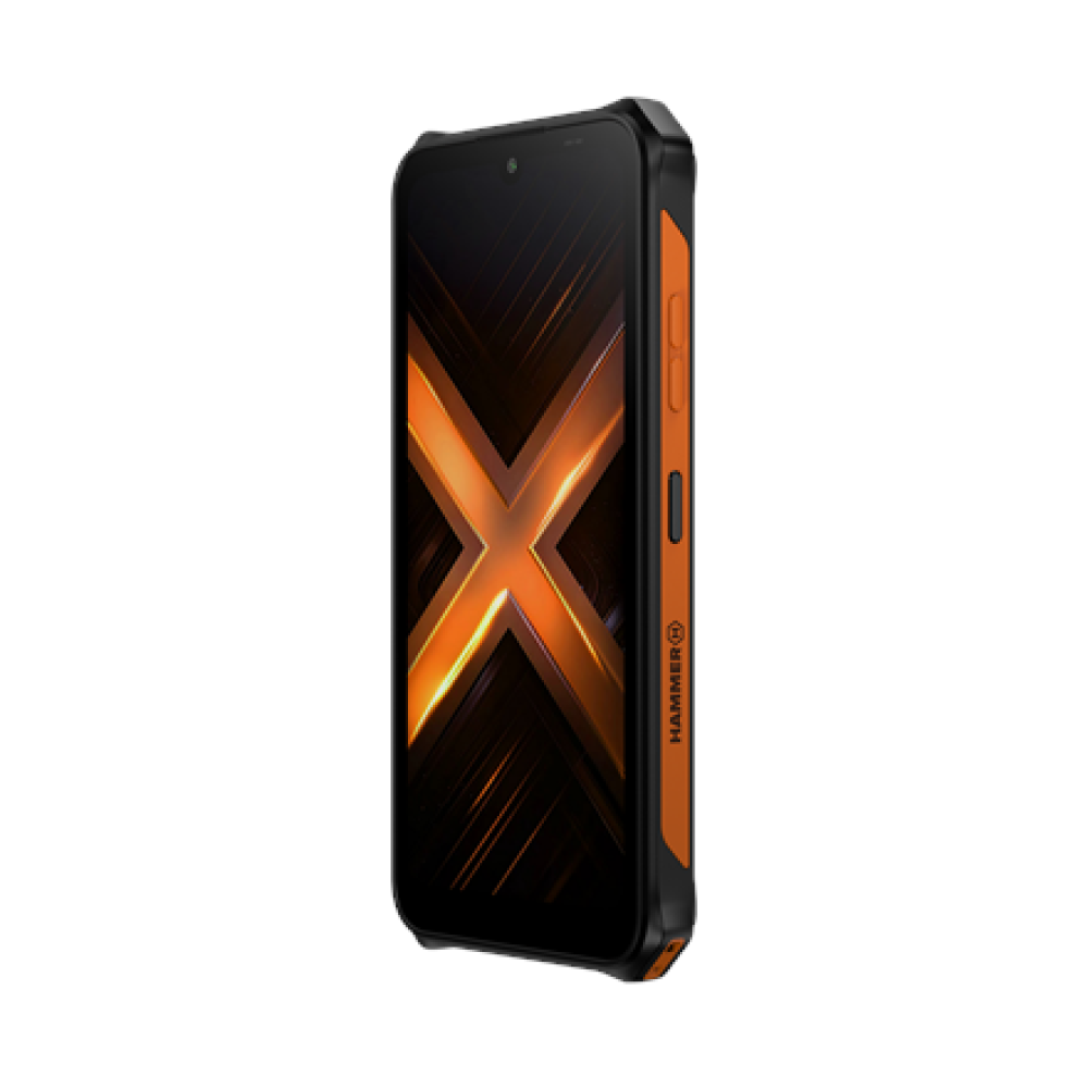 Hammer Energy X2 , Black/Orange , 6.1 , IPS , 1560 x 720 pixels , Mediatek , Dimensity 6300 , Internal RAM 6 GB , 128 GB , microSD , Dual SIM , 4G , 5G , Main camera resolution 50 MP , Android , 15 , 5000 mAh