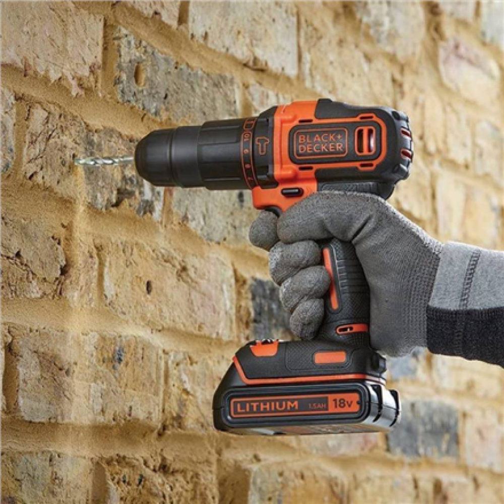 BLACK & DECKER Impact driver-drill , BDCHD18-QW , 18 V , 1.5 Ah , Li-Ion