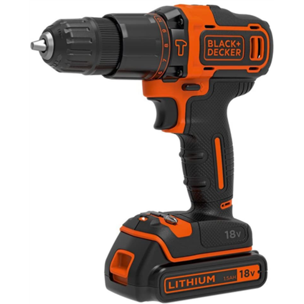 BLACK & DECKER Impact driver-drill , BDCHD18-QW , 18 V , 1.5 Ah , Li-Ion