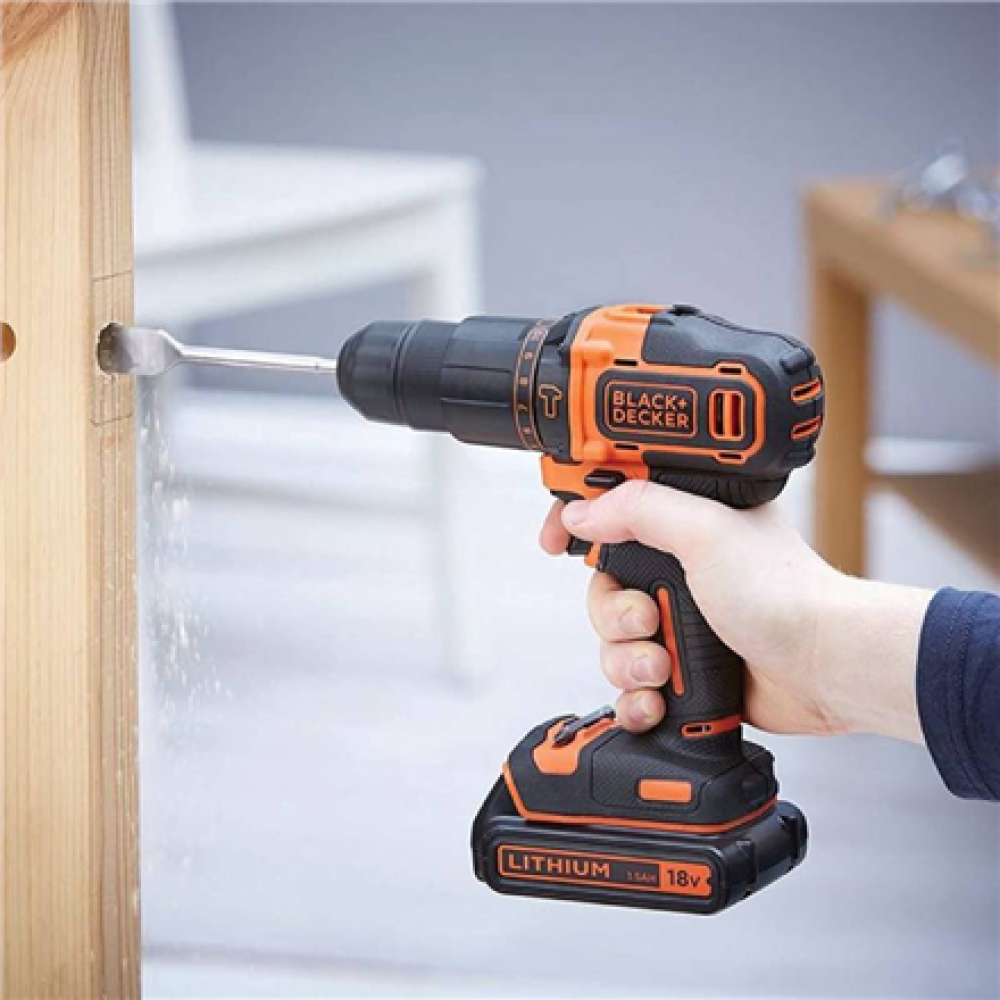 BLACK & DECKER Impact driver-drill , BDCHD18-QW , 18 V , 1.5 Ah , Li-Ion