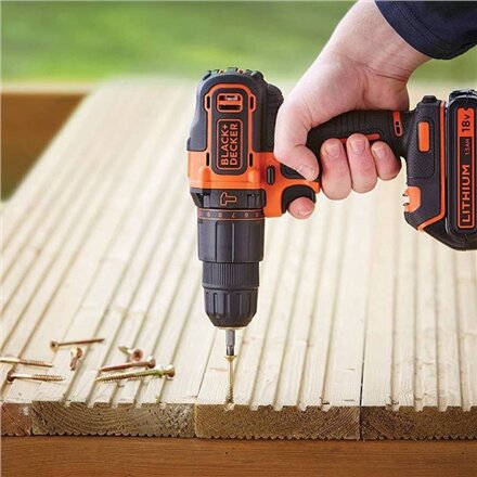 BLACK & DECKER , Impact driver-drill , BDCHD18-QW , 18 V , 1.5 Ah , Li-Ion