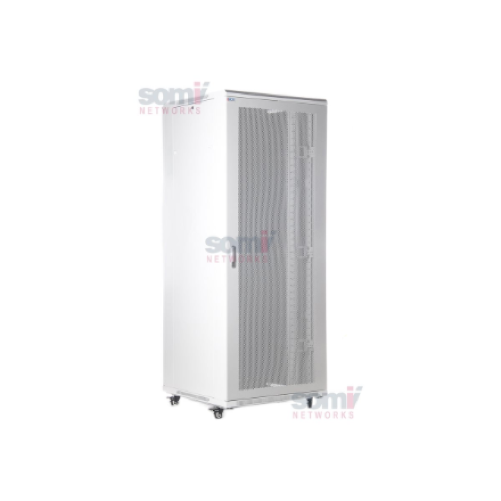 SOMI Networks , 42U, 19″ Freestanding Cabinet , 42U-80/100NACP , Max Load 800kg; Removable and Lockable Side Panels; Perforated Metal Doors; Unassembled , Depth: 100 cm , Gray