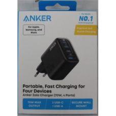 SALE OUT. Anker Zolo Charger 70W, 4-port, Black , Anker Charger , Zolo , DEMO , Black