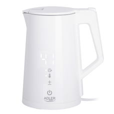 Adler , Kettle , AD 1345w , Electric , 2200 W , 1.7 L , Stainless steel , 360° rotational base , White