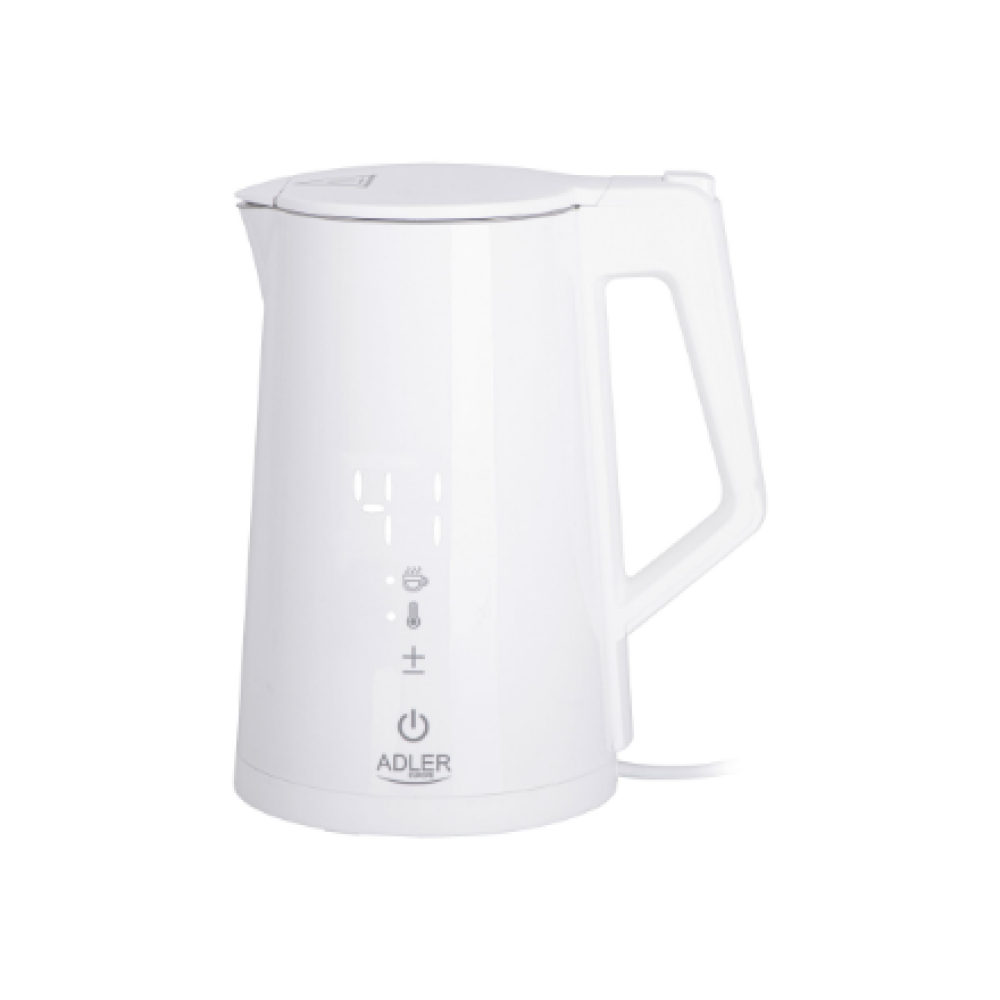 Adler , Kettle , AD 1345w , Electric , 2200 W , 1.7 L , Stainless steel , 360° rotational base , White