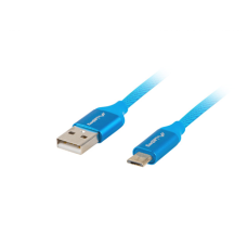 Lanberg USB Micro to USB-A 2.0 Cable Blue Premium QC 3.0, 1 m , CA-USBM-20CU-0010-BL , USB Micro to USB Type-A