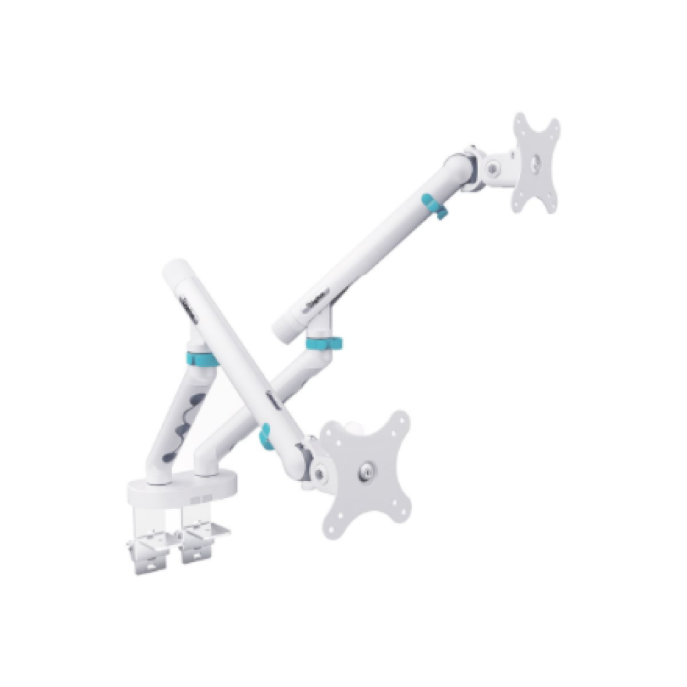 Digitus Desk Mount , Tilt, rotation, pivot , Dual design monitor mount, 2x 35, 2x 10 kg , 35 , Maximum weight (capacity) 20 kg , White