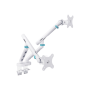 Digitus Desk Mount , Tilt, rotation, pivot , Dual design monitor mount, 2x 35, 2x 10 kg , 35 , Maximum weight (capacity) 20 kg , White