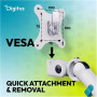 Digitus Desk Mount , Tilt, rotation, pivot , Dual design monitor mount, 2x 35, 2x 10 kg , 35 , Maximum weight (capacity) 20 kg , White