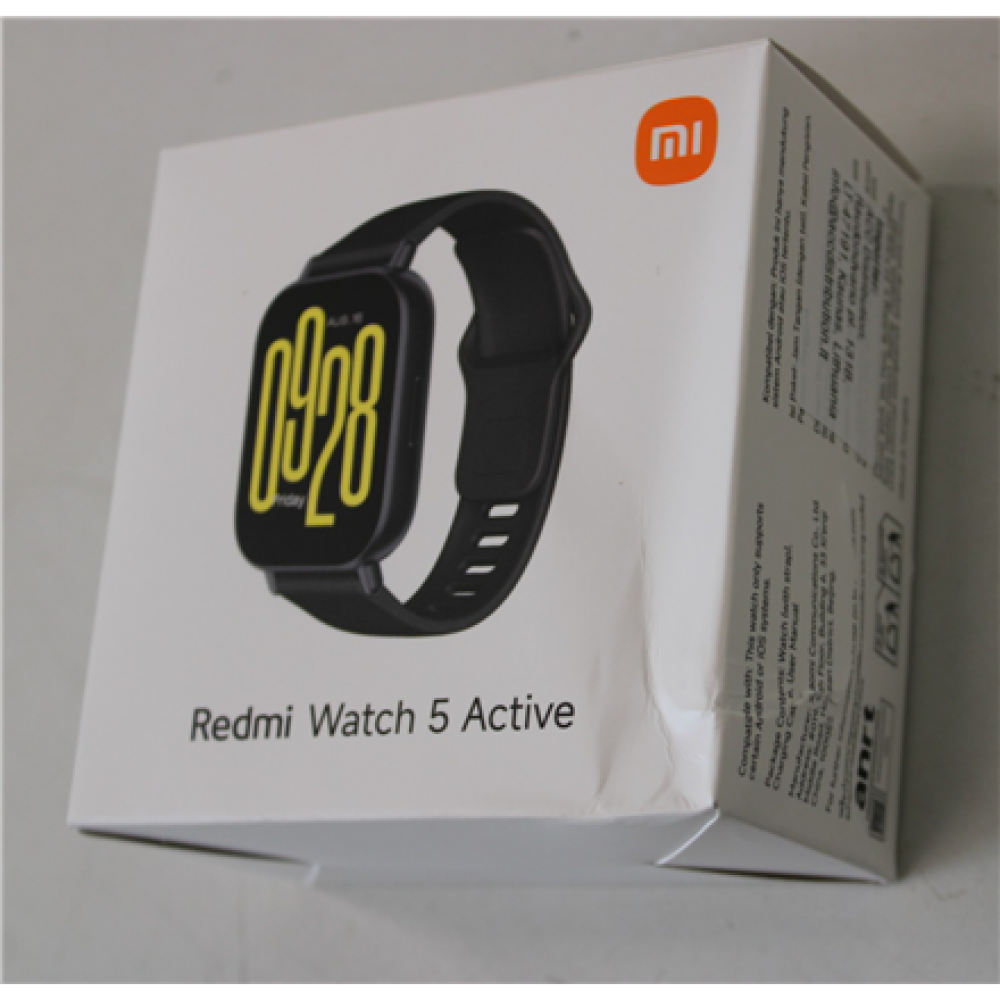 SALE OUT. Xiaomi Redmi Watch 5 Active, Midnight Black , SALE OUT. Redmi Watch 5 Active , Smart watch , LCD , 2.0” , Waterproof , Midnight Black , DAMAGED PACKAGING