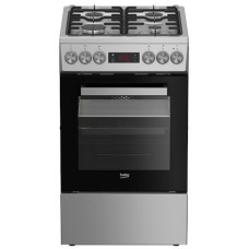 BEKO Cooker , FSM52321DXDT , Hob type Gas , Oven type Electric , Stainless Steel , Width 50 cm , Depth 60 cm , Grilling , Energy efficiency class A , 60 L BEKO Cooker , FSM52321DXDT , Hob type Gas , Oven type Electric , Stainless Steel , Width 50 cm , Depth 60 cm , Grilling , Energy efficiency class A , 60 L