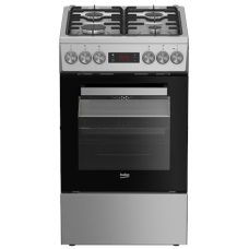 BEKO Cooker , FSM52321DXDT , Hob type Gas , Oven type Electric , Stainless Steel , Width 50 cm , Grilling , Depth 60 cm , 60 L