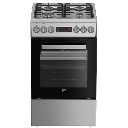 BEKO Cooker , FSM52321DXDT , Hob type Gas , Oven type Electric , Stainless Steel , Width 50 cm , Depth 60 cm , Grilling , Energy efficiency class A , 60 L