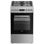 BEKO Cooker , FSM52321DXDT , Hob type Gas , Oven type Electric , Stainless Steel , Width 50 cm , Grilling , Depth 60 cm , 60 L