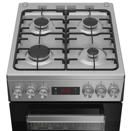 BEKO Cooker , FSM52321DXDT , Hob type Gas , Oven type Electric , Stainless Steel , Width 50 cm , Depth 60 cm , Grilling , Energy efficiency class A , 60 L
