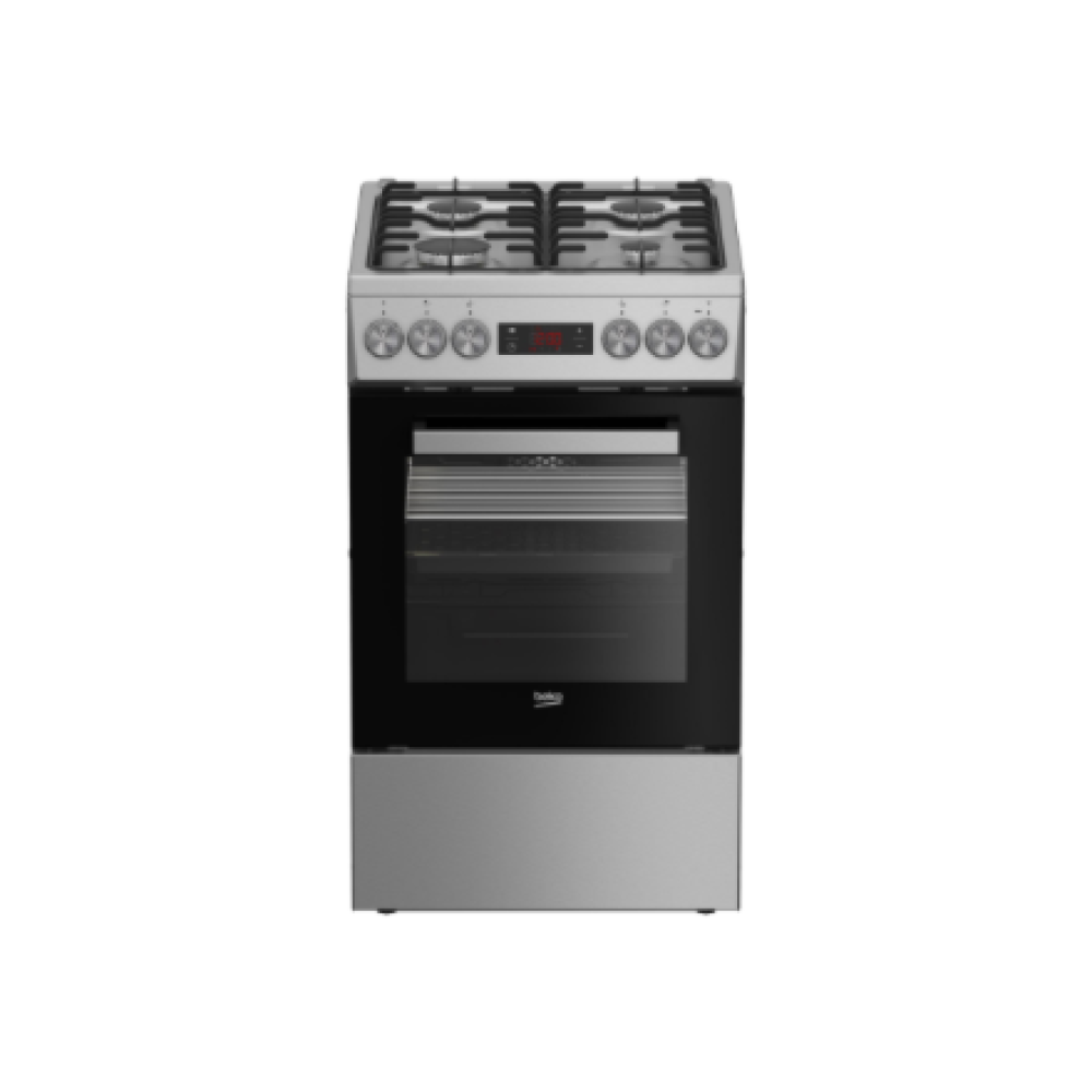 BEKO Cooker , FSM52321DXDT , Hob type Gas , Oven type Electric , Stainless Steel , Width 50 cm , Grilling , Depth 60 cm , 60 L