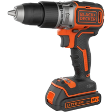 BLACK & DECKER 18V Drill Driver with 2x2.0 Ah Batteries , BCD383D2XK-QW
