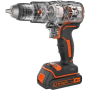 BLACK & DECKER 18V Drill Driver with 2x2.0 Ah Batteries , BCD383D2XK-QW